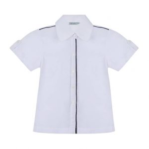 Áo sơ mi học sinh nữ phối nẹp và vai 14-16