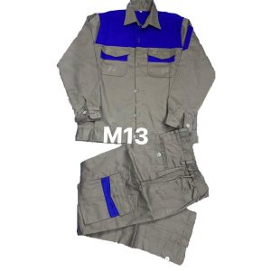 Quần áo bảo hộ kaki liên doanh phối màu ghi xanh